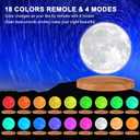 Levitating Moon Lamp Galaxy Lamp 6 inch 18 Colors LED 3D Moon Light, Remote & Touch Control Lava Lamp Moon Night Light Gifts for Girls Boys Kids Women Birthday