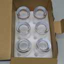 Mfacoy Small Juice Glasses Set of 6, 5.5-ounce Glass Cups, Heavy Base Small Drinking Glass Set, Clear Cups, Thick and Durable Shot Glasses, Drinking Glasses for Juice and Milk (Full Size - 5.5 Ounce)