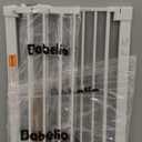 BABELIO Safety Gate Door Fits for Stairs, Narrow and Wide Doorways with Auto Close, Easy Install, No Drilling, Pressure Mounted for Baby, Child, Pets, Dog/Puppy, 26''-40'', White