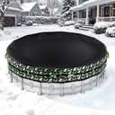 UIRWAY 2026 Upgrade 21FT Round Winter Pool Cover [ 200GSM ] Heavy Duty Pool Cover for Above Ground Round Pools Swimming Pool Cover Winch and Cable Set