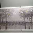 Tree Canvas Wall Art Gray Plant Wall Decor Abstract Large Artwork Framed Pictures Grey Misty Forest for Living Room Bedroom Office Home Decor 29"x58" with Framed