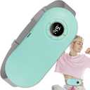 Heating Pad for Period Cramps 5000mAh - 6 Heat Levels & 6 Massage Modes - 3 Timer Settings, Portable Cordless Menstrual Heating Pad Gifts for Her, Women, Girl and Wife (XL-Green)