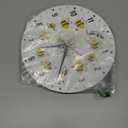 SPUNKER Wall Clock,Cute Honey Bees Kitchen Wall Clock,Bee Happy Clocks 10 Inch Silent Non-Ticking Wall Battery Operated for Living Room Bedroom Bathroom Laundry Room Decor