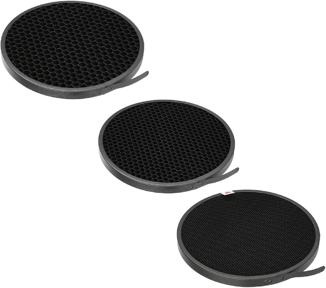 Soonpho Standard Reflector Photography Diffuser, 20/40/60 Degree Honeycomb Lamp Shade Grid for 7inch Bowens Mount Studio Light Strobe