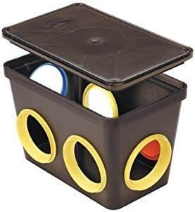 Tuf-Tite 6 Hole Drain Distribution Box with Lid and Seals