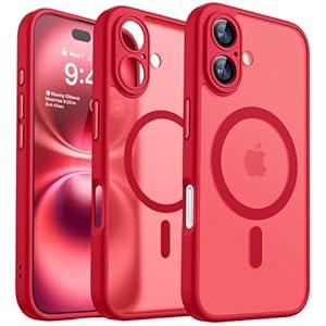 CANSHN Magnetic for iPhone 16 Case, Upgraded [Full Camera Protection] [Compatible with Magsafe] [Translucent Matte] Shockproof Protective Phone Case for iPhone 16 