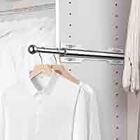 FIRJOY 12" Valet Rod for Closet Pull Out (1 Pack, Chrome)