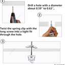 Swivel Swag Hooks for Ceiling Hanging - Heavy Duty Ceiling Hangers for Plants & Lights - Zinc Bolt Hook Installation for Cavity Wall Fixing (White 4 Pack)