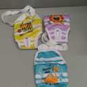 Jollywoods 3 Pack Washable Female Dog Diaper Onesie Sanitary Pantie with Adjustable Suspender, Reusable Fixed Diapers, Super Absorbent Leakproof for Dog in Heat Cycle XS/S