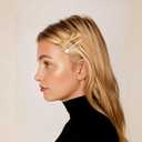 TIEOSME 12Pcs Bobby Pins for Women, Gold White Pearl Hair Pins Elegant Metal Barrettes Hair Clips for Women Wedding Bridal Party Accessories