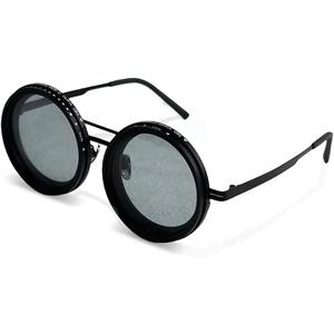 Hand Made Nd-400 9 Gears Round Polarized Adjustable Dimming Men Sunglasses women Filter Diving Fishing (Dbblack)