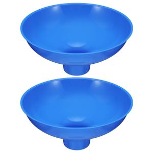 Vesici 2 Pack Extra Large Wide Mouth Funnel 2.5" x 10" Multi Purpose Filling Funnel Plastic Reusable for Water Softener Resin Tanks Carbon Media Jar Filling Use