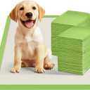 Gardner Pet Dog Pee Pads Rugular 22"x22", Thicker ECO Green Small Disposable Puppy Training Pads Super Absorbent Full Edge-Wrapping Pad for Dogs, Puppies, Doggies, Cats-(40 Count)