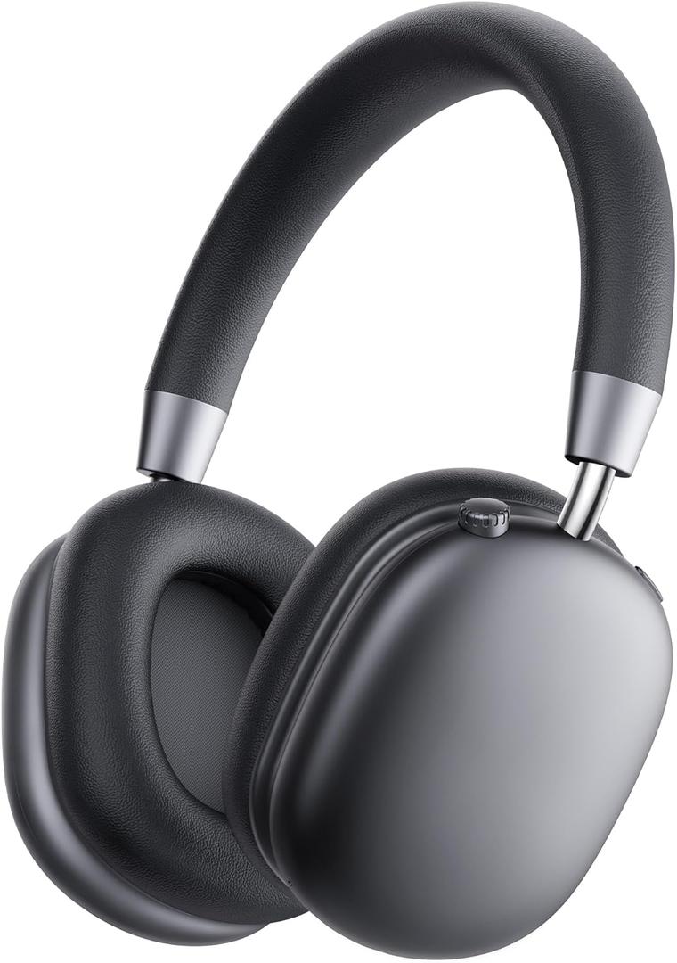 Picun F5 Active Noise Cancelling Headphones, Wireless Bluetooth Headphone, Over-Ear Headphones with Built-in Mic, 30H Playtime, Custom EQ via App, Deep bass headsets for Travel, Office, Home, Gray (Deep Sky Grey)