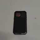 Lanhiem for iPhone 16 Pro Max Case, Metal Heavy Duty Shockproof Tough Rugged Case with Built-in Glass Screen Protector, 360 Full Body DustProof Strong Protective Phone Case for 16 Pro Max 6.9", Black