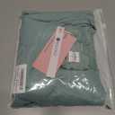 Women's Oversize Workout Crop Tops Short Sleeve Crewneck Drop Shoulder Boxy T Shirts Summer Casual Solid Basic Tees (Green, L)