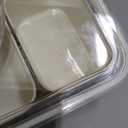 Dingerjar Divided Serving Tray with Lid and Handle - Snackle Box Charcuterie Container for Portable Snack Platters - Clear Organizer for Candy, Fruits, Nuts, Snacks - Perfect for Party, Entertaining (White)