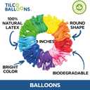 | 100 Biodegradable Latex Balloons 9 Inch | Assorted Rainbow Colors | Perfect For Birthdays, Parties, Weddings & Events | Air, Helium Or Water Fill | Eco-friendly & Durable