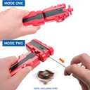 AIBREAY 2 Pack X String Launchers, X Winder Launcher with Grip, Two Launch Mode, Only Work with X Right Spinning Top(Red+Black)