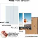 JCJMY 14x20 Picture Frame with 11x17 Mat, Display Photo 11x17 with Mat or 14 x 20 Without Mat, Wall Hanging Large 14 by 20 Poster Frame with Plexiglass, White