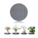 TBEECOZY Diatomaceous Earth Plant Saucer Instant Dry, 2 Pack 8 inch Super Absorbent Plant Trays for Pots, Plant Water Catcher Tray, Plant Drip & Drainage Tray for Indoor, Gray