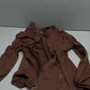 AVGO Womens Running Jackets Lightweight Slim Fit Workout Jacket Zip Up Athletic Track Gym Tops with Pockets & Thumb holes (Small, Roasted Brown)