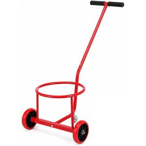 Portable Hand Truck with Wheels, Holds Up to 250 lbs, Red