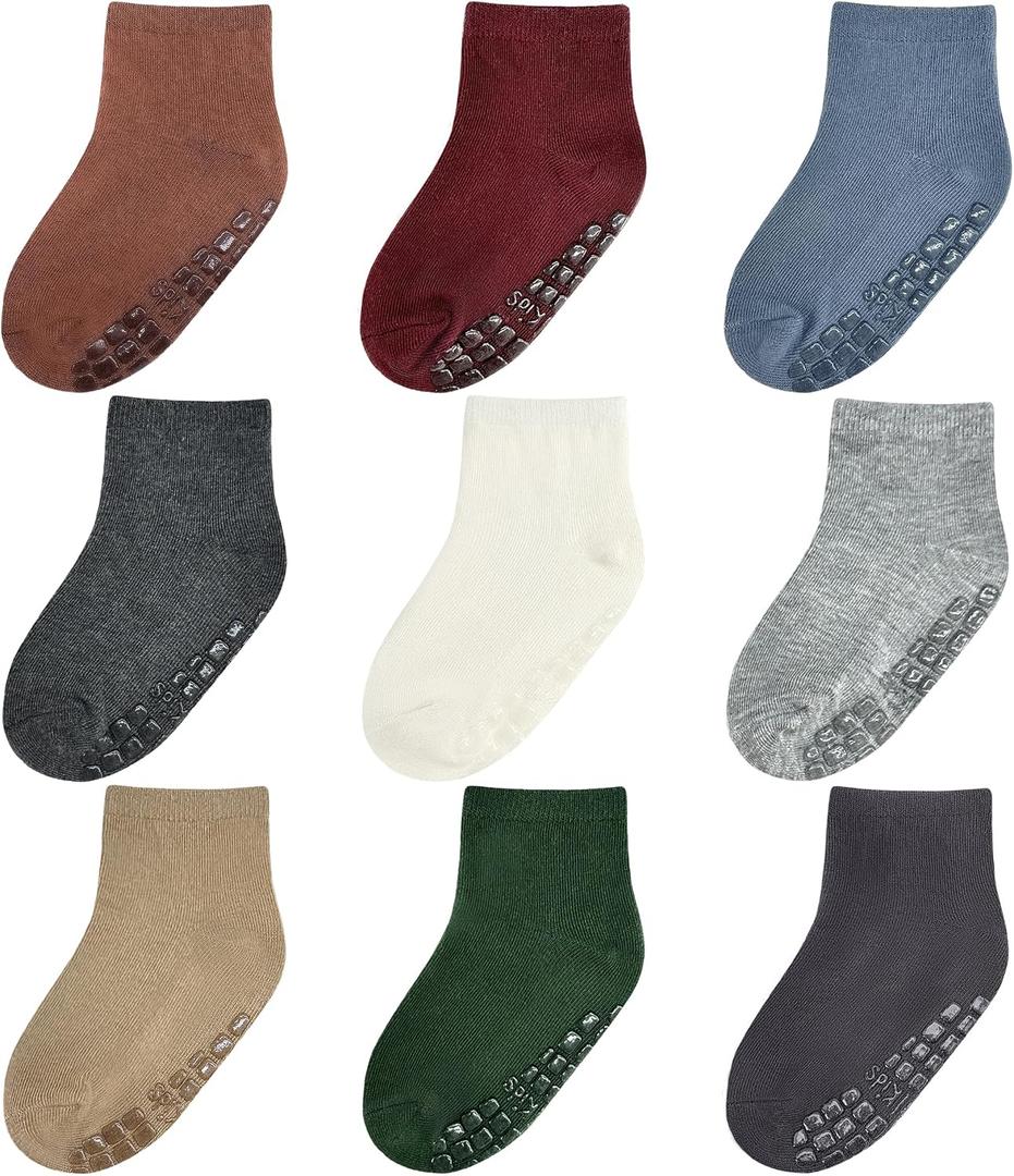 Simply Kids Baby Socks 6-12 Months Non Slip Infant Grip Sock for Boy Girl 9 Meses Essentials