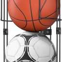 Wall-Mounted Sports Ball Holder Rack Durable Vertical Organizer for Basketballs, Soccer Balls, Volleyballs Heavy-Duty Metal Storage for Garage, Gym, Kids’ Room Space-Saving | Organizador de Balones