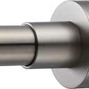Shower Curtain Rod Tension- Never Rust No Drill Non-Slip Spring Tension Shower Rod, 43-73 inches 304 Stainless Steel, Brushed Nickel