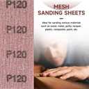 25 PCS Mesh Sandpaper, 2-3/4" x 5" Hook and Loop Net Sanding Sheets, Assorted Grit 80/120/180/240/400, Ideal for Wood, Metal, Automotive Sanding, Anti-Blocking & Dust-Free for Sanding Block