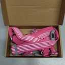 No Pull Dog Harness with Handle, Adjustable Soft Mesh Padded Reflective Walking Harness with Front Clip for Dogs Quick Fit No Escape for Training and Hiking (Pink, M)