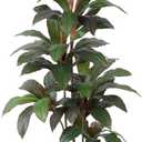 Artificial Dracaena Tree 5 FT, Fake Tree with White Planter, Faux Yucca Silk Floor Plants Indoor, Artificial Trees for Home Office Decor Indoor Outdoor Housewarming Gift