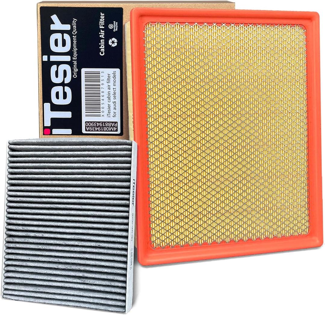 Cabin Engine Air Filter kit for Tacoma (2024-2025) L4 2.4L, 4Runner (2025) 2.4L, Replaces 17801-0P050, 87139-50110