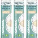 Cliganic Organic Cotton Rounds - Argan Oil Infused (300 Count) - Makeup Remover Pads, Hypoallergenic, Lint-Free | 100% Pure Cotton