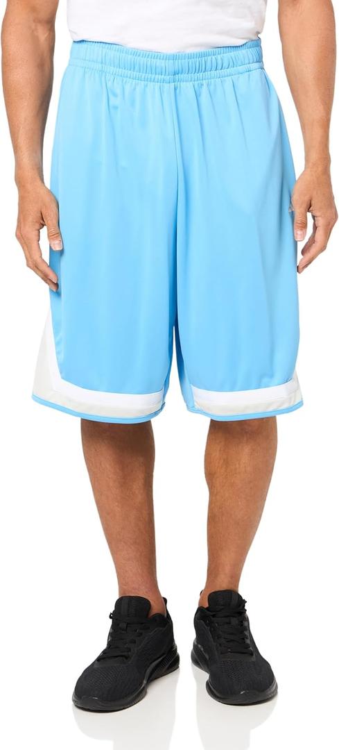 adidas Men's Pro Block Shorts (XX-Large/5" Inseam, Semi Blue Burst/Orbit Grey)