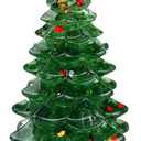 Mini Resin Christmas Tree Ornement,Christmas Pine Tree Figurine,Crystal Christmas Tree Ornaments for Christmas Home Decor Christmas Tree