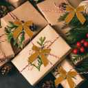 2 x 24 Pcs Khaki Small Velvet Christmas Bows for Christmas Tree, Velvet Ribbon Bows Twist Tie Bows with Clip for Wreath, Gift Wrapping, Crafts, Door Garland Decor, Home Decor 1" W,3.5 x 3.5 inch
