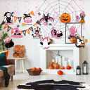 3 x 24pc Pink Halloween Party Hanging Swirls Decorations - Cute Ghost Pumpkin Ceiling Streamers for Themed Party