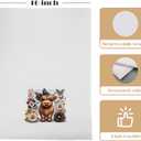 Coquette Bow Waffle Decorative Dish Towels - Highland Cow Gifts, Farmhouse Decorative Hand Towels, 16x24 Inch