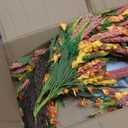 26 Inch Fall Orange Forsythia Flowers Wreath for Front Door