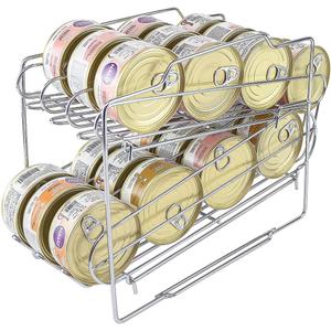 Cat Food Organizer - Wet Cat Food Rack for 3oz or 5.5oz Cans (24 Cans Capacity)