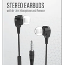 Acoustix Stereo Earbud Headphones with Microphone - Black