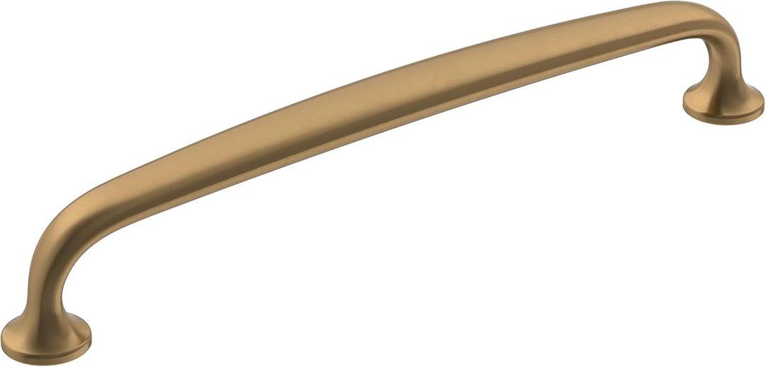 Amerock | Cabinet Pull | Champagne Bronze | 6-5/16 inch (160 mm) Center-to-Center | Renown | 1 Pack | Drawer Pull | Cabinet Handle | Cabinet Hardware