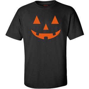 Joe's USA Jack O' Lantern Pumpkin Halloween Costume T-Shirt for Men Women S