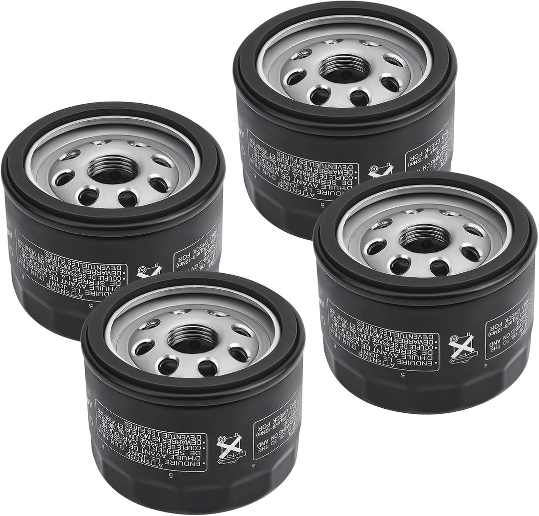 49065-0721 49065-7007 492932 492932S Oil Filter Compatible with Kawasaki FR691V FR651V FR730V FR600V FX600V FS691V FS651V, Compatible with John Deere AM125424 4 Pack