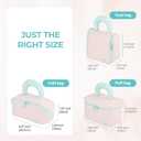 Tuck Hanging Toiletry Bag - Water-Resistant Travel Makeup Organizer with Spacious Compartments & Padded Handle for Women (Blush Petal & Mint) (Fold Travel Makeup Bag)