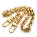 Purse Chain Gold Replacement Strap Round (10mm) Shoulder Bag Chains | Medium Weight | Polished Metal Snap Clasps 360 | Attached With Chainstrap for Womens Handbag Metal Crossbody Strap - 40" inches