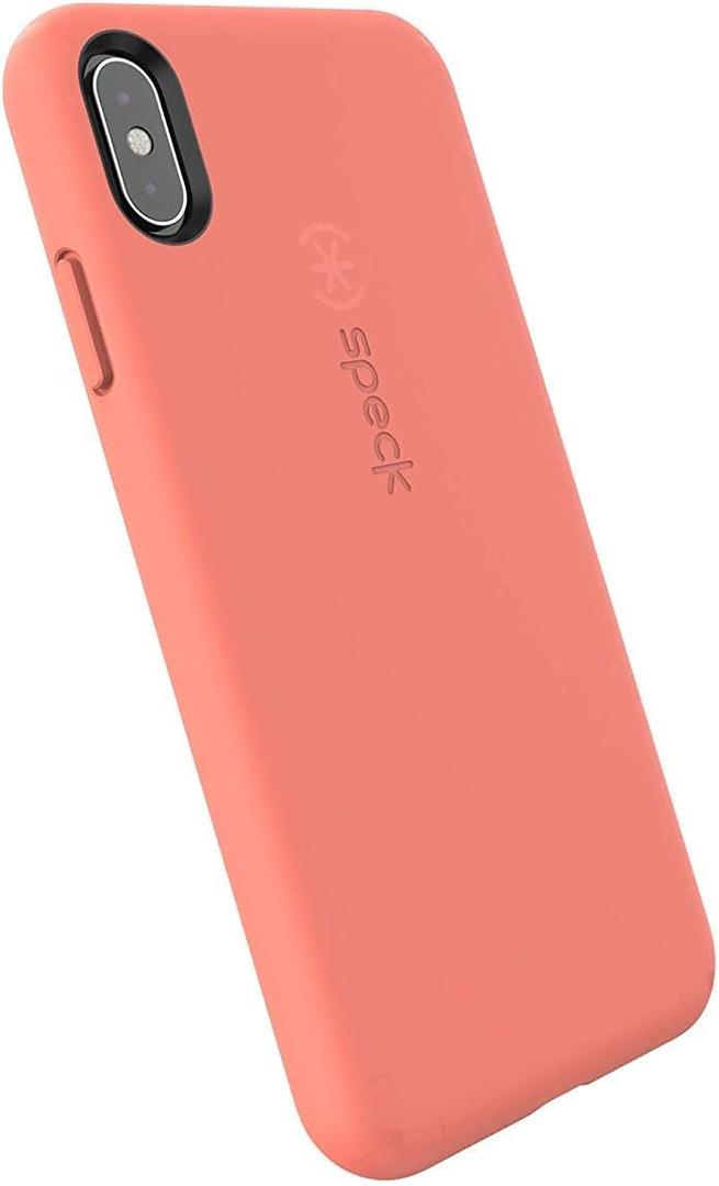 2 x Speck Products CandyShell Fit iPhone Xs Max Case, Wireless Charging Compatible Apricot Peach/Apricot Peach