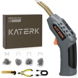 Katerk Cordless Plastic Welder  400 Staples Included, 3-Temperature Settings, USB Rechargeable Portable Plastic Welding Kit, Perfect for DIY Projects, Bumper/Toys Repair